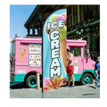 Hot Selling Windless Feather Flag with Flagpole/ Ground Stake/Portable Bag Outdoor Advertising Ice Cream Feather Flag
