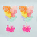 ME99 2pcs Lot 18K Gold Plated Copper Handmade Flower Shape Charms DIY Pendant & Earring Making Findings Jewelry Accessories