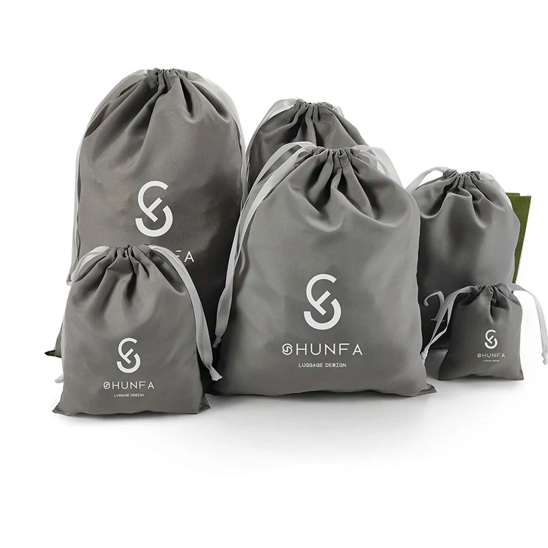 Custom Handbag Shoes Drawstring Bag Eco Friendly Polyester Fabrics Travel Women Luxury Shoes Bag  Packaging Dust Bag