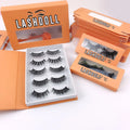 Own Brand 5 Pairs Full Strip Mink Eyelash Book with Unique Shape Customizable Private Label Mink Eyelashes