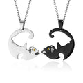 HOVANCI Hot Sale Cute Animals Pet Cats Puzzle Stainless Steel Couple Necklace for Lovers