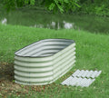 9-in-1 Modular Raised Garden Bed Kit with Galvanized Finish 17\" Tall for Flower Pots & Planters