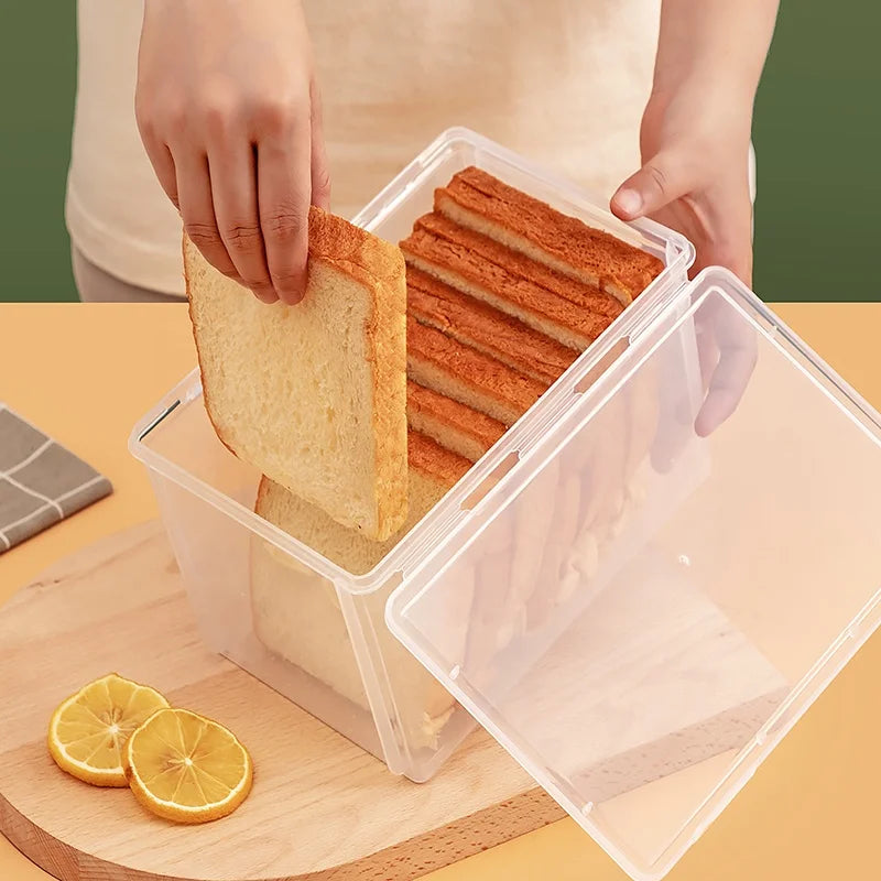 Plastic Containers for Food Transparent Plastic Bread Storage & Container With Lid