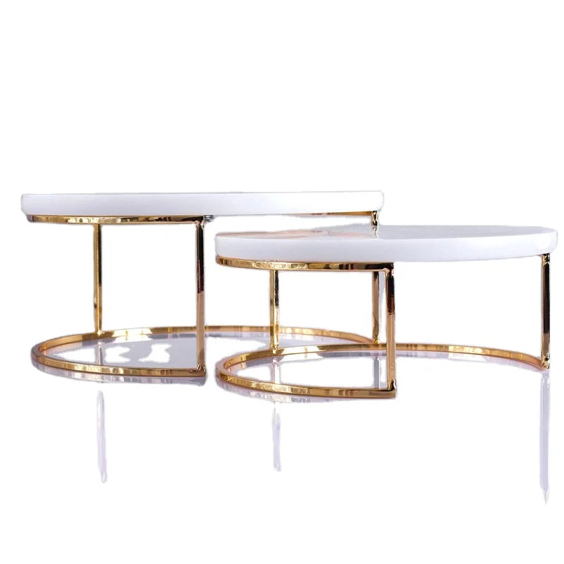 Top Quality Custom Design Marble Stone Dessert Stand Round Shape 100% Natural Marble Stone Cake Stand