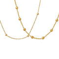 Fashion Jewelry Necklaces Stainless Steel Clavicle Chain 18k Gold Plated Size Steel Bead Necklace for Women Waterproof Jewelry