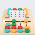 Montessori Wooden Slide Puzzle Color Shape Matching Card Logic Games Educational Learning Preschool Toys for Kids Boys Girls