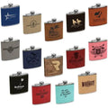 Wholesale Custom Leather Hip Flask Manufacturing 6oz Hip Flask  Sleeve Stainless Steel Flask Bottle Holder