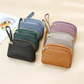 2026 New Arrival Fashion Lady Custom Three Layer Zipper Genuine Leather Small Coin Purse