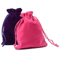 Blue Velvet Drawstring Pouch for Perfume Bracelet Eyelash Jewelry Packing Bags