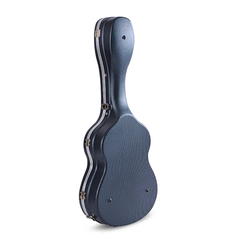 RAS-C-SG -GY RM Rainbow Customizable Size Hard ABS Guitar Cases with Plastic Handle Chrome Latch & Grey Plush Interior