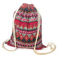Hot Selling Large Size Casual  Canvas Sports Drawstring Backpack for Women and Men Bag