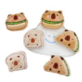 Capybara Plush Stuffed Animal Toy Dolls Peluche Capibara Keychain Food Toast Burger Sandwich Capybara Plush Key Chains for Bags
