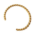 Fashion Stainless Steel Jewelry Wholesale 18K Gold Plated Twist Rope Cuff Bracelet Simple Twisted Bangle for Women