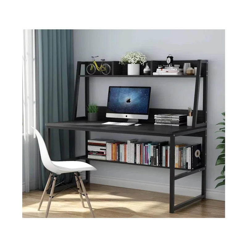 Computer Desk with Hutch47 Inches Home Office Desk with Space Saving Design with Bookshelf for Small Spaces