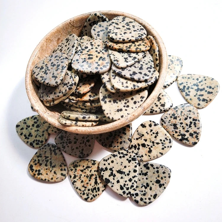 HZ Guitar Accessories Premium Dalmatian Jasper Guitar Picks Custom Guitar Picks Crystals Wholesale Bulk