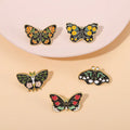Wholesale Retro Beautiful Animal Moth Glowing Lapel Pin Badge Metal Glow Luminous Soft Enamel Butterfly Pin for Backpack
