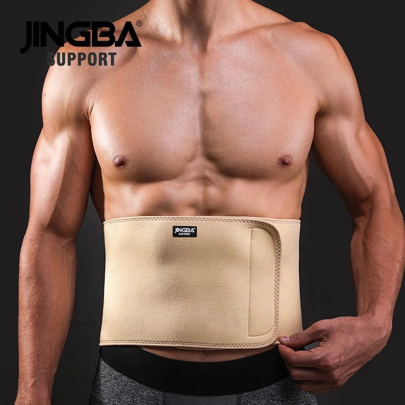 JINGBA Wholesale Neoprene Waist Slimming Lumbar Back Belt Weightlifting Protective Waist Support for Fitness Gym Use