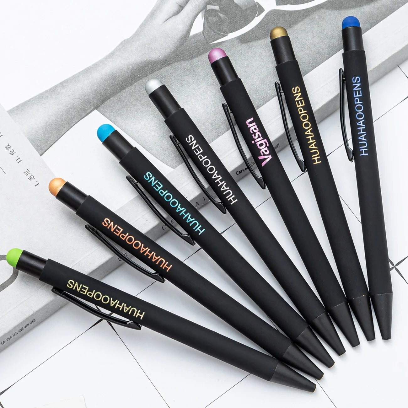 Wholesale Sports-Style Metal Press Ballpoint Pen with Laser Logo Printed for Office & Business Promotional Gift Pen