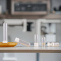 Quality 10ml Lab Glass Test Tubes with Screw Cap Empty Glue Oil Plastic Bottles Convenient Dropper Vase Rack