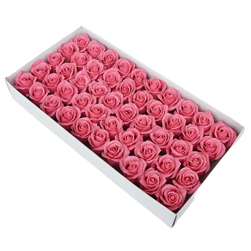 Factory Cold Beauty Soap Flower Rose Heads Christmas Decoration Artificial Flower Handmade Bouquet Gift