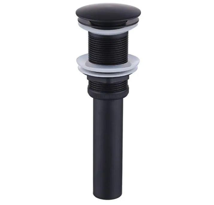 BathroomMatte Black  Sink Drain Without Overflow Vessel Sink Lavatory Vanity Pop up Drain Stopper