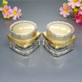 Sengmi S88 Square Luxury Fancy 5g 15g Empty Acrylic Gold Plastic Cream Containers Cosmetic Jar