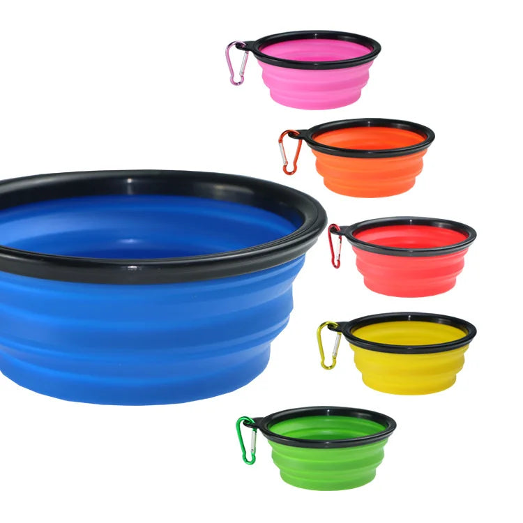 Collapsible Pet Travel Eating Bowl Best Selling Suppliers Custom logo Foldable Portable 350ML TPE Colorful Frame Dog Feeder Bowl