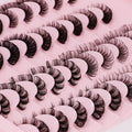 20 Pairs Handmade Thick 3D Effect Long 25mm Roll Faux Mink Cruelty-Free Reusable Self-Adhesive Eye Pestana Cross Lash