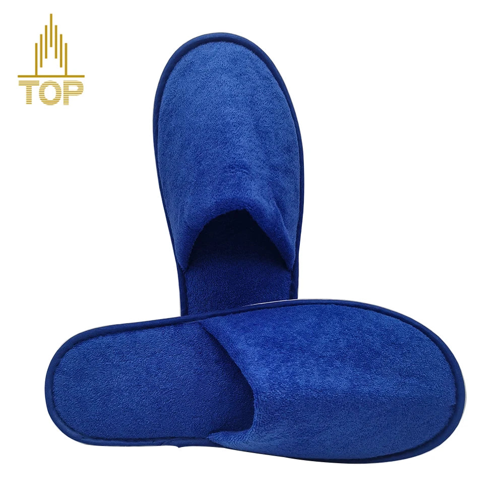 Luxury Hotel Slipper Wholesale Fashion Designs Disposable slippers for Hotels Custom logo slippers
