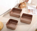6/7/8/9 Inch Thicken Square Carbon Steel Non Stick Coating Deep Bakeware Gold Cake Baking Tray