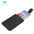 Luxury Designer Men's PU Leather RFID Slim Slide Out Card Holder with Custom Logo Pattern for Credit Cards