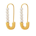 China Supplier's Hot Sale 316L Stainless Steel Earrings Light Luxury Unique Imitation Pearl Clips for Trendy Weddings Gifts