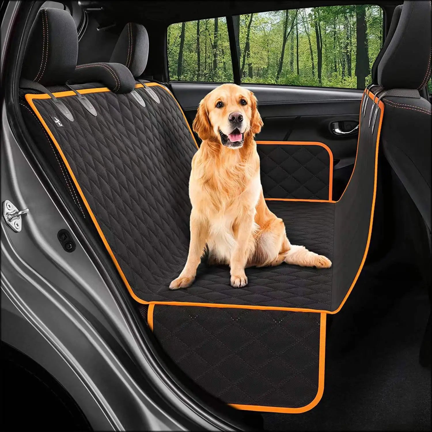 Luxury Animal Print Waterproof Pet Rear Seat Protection Pad for Dogs Adaptable to All Car Models