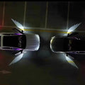 2PCS LED Automotive Universal Retrofit Welcome Light Induction Turn on Angel Wing  tiger  Projector Ground Lighting