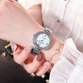 Slim Strap Sport Fashion Custom Alloy Band Unisex Crystal Dial Metal Bangle Diamond Bracelet Watch Antique Business Luxury