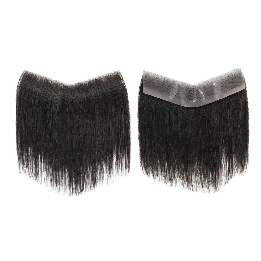 Easy Wearing Salone USE Super Thin Skin Hairline Vloop Comfortable Invisible Natural Hand Tied Human Hair Replacement for Man