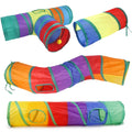 Interactive Filled Funny Cat Stick Toy Three-way Cats Rainbow Tunnel