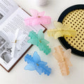 11cm Wholesale Latest Light Blue Large New butterfly Gripper Hair Claw Clips for Woman