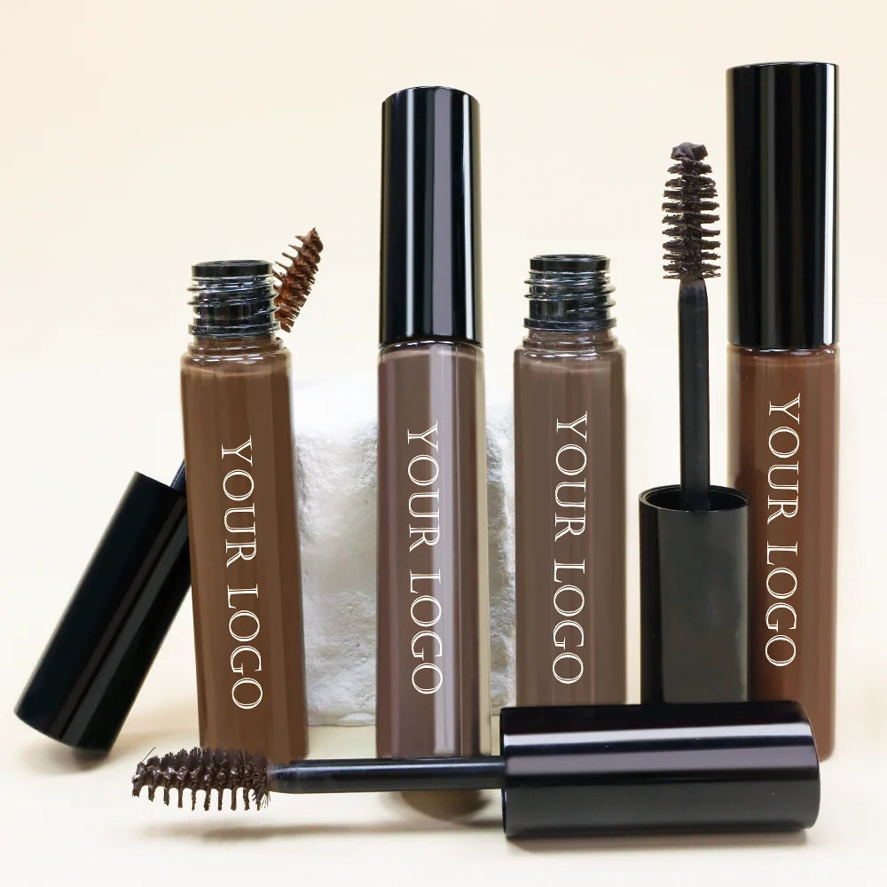 Private Label Makeup Eyebrow Dye Waterproof Liquid Eye Brow Gel Tinted Long Lasting Waterproof Brown Eyebrow Gel