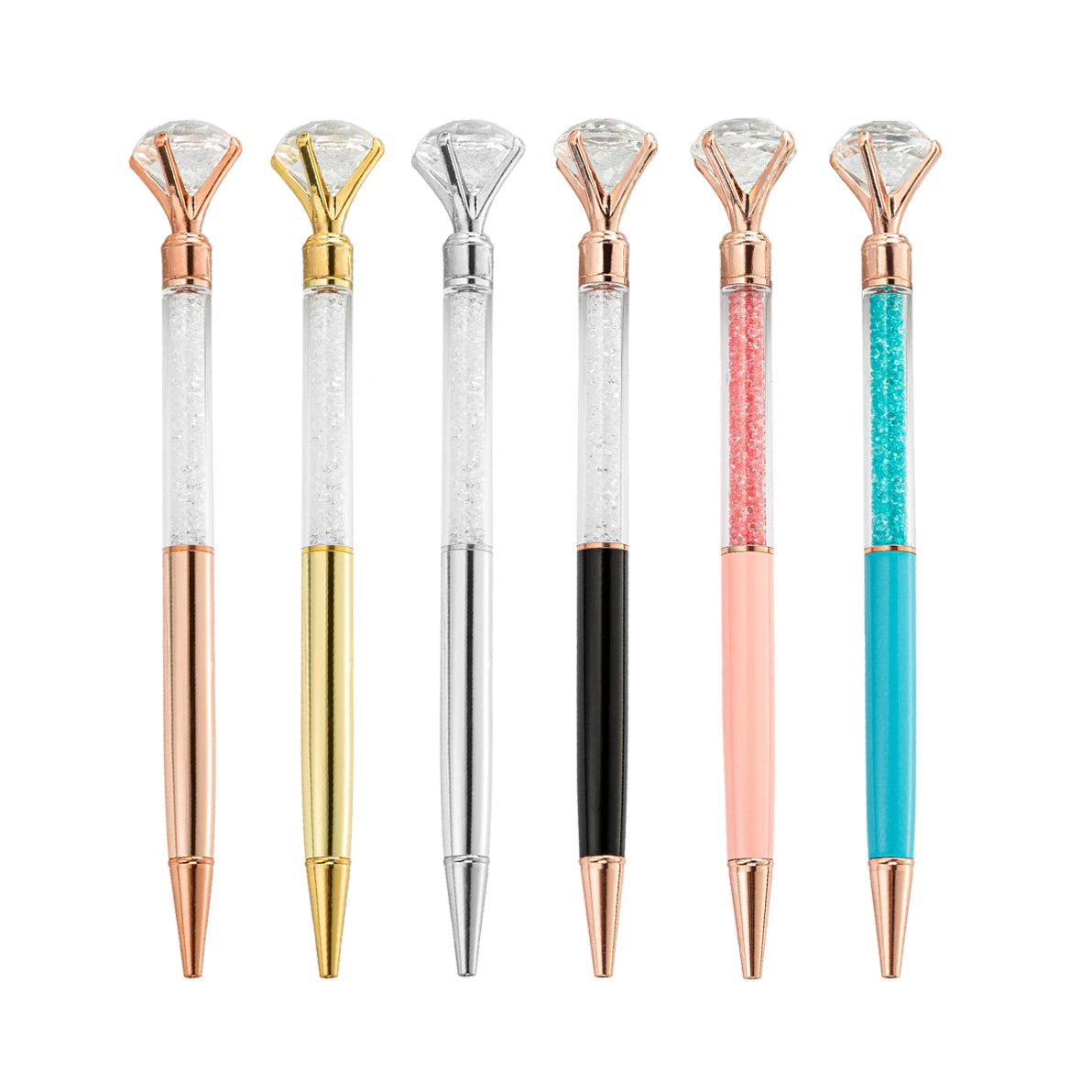 JH 2021 Novelty Diamond Top Metal Ballpoint Crystal Pen for Girls