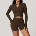 Wholesale Women Crop Top Lightweight Long Sleeve Yoga Training Jacket Full Zip Casual Design Running Outer Wear Sports Jacket