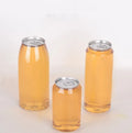 Custom Logo Printed PET Plastic 250ml 350ml 650ml Clear Transparent Beverages Bottle Cup Aluminum Cap for Coffee Juice Soda