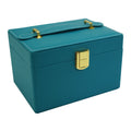 Factory Directly Sale Red Rectangle Modern PU Leather Travel Jewelry Organizer Box in Stock for Women