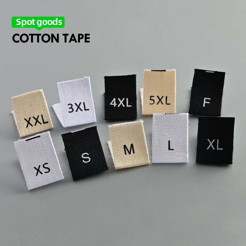 Fast Trading  Woven Size Label XS S M L XL  XXL  for Garment Clothing Woven logo Tag