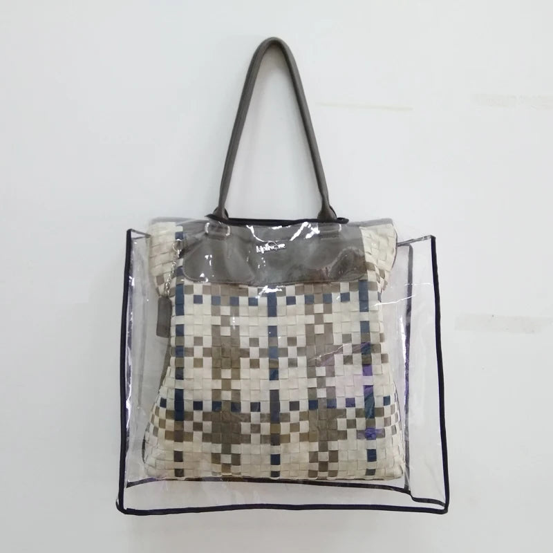 Wholesale Luxury EVA Waterproof Reusable Rain Protection Handbag Cover Raincoat for Bags 2 Sizes Travel Outdoor Tours Rainy Days