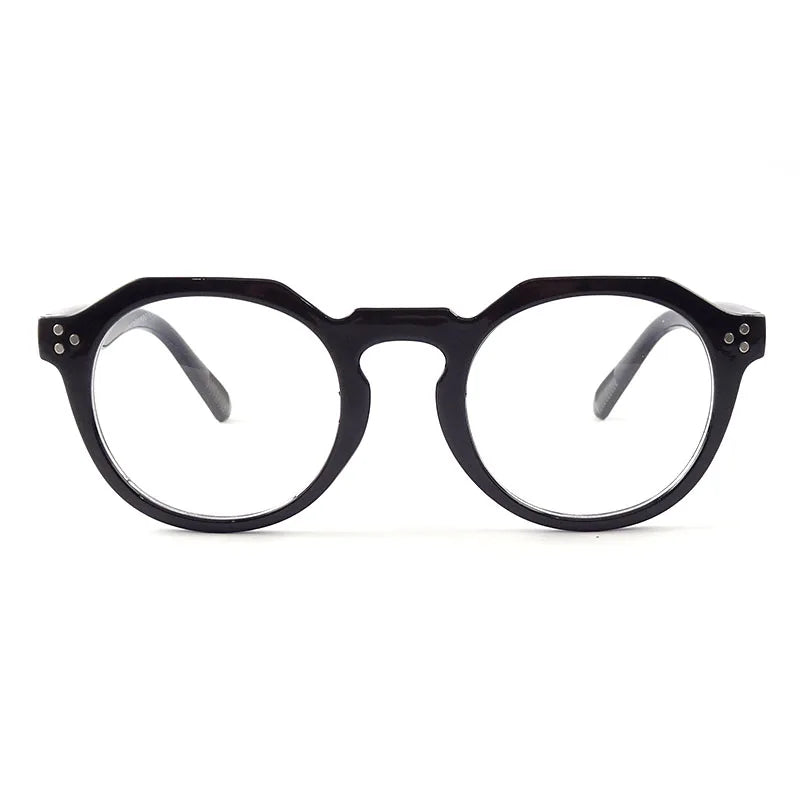 Custom Designers PC Rounded Clear Frame Optical Eyewear with Demo Lenses Unisex for Reading & Eye Protection All Face Shapes