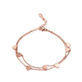 HOVANCI Bracelet Acier Inoxydable 11double Layer Rose Gold Heart Shape Stainless Steel Bracelets