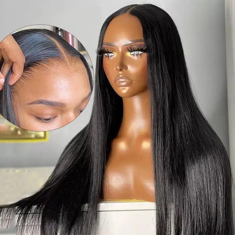 Frontal Glueless HD 13 4 Transparent for Wig Cuticle Aligned Raw Indian Hair Unprocessed 100% Full Frontal Human Hair Wig Long