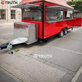 China Custom Mobile Street Fast Vending Carts Fast Food Truck Used Car Van Food Trailers with Freezer for Sale