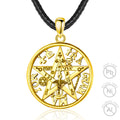 Changda S925 Sterling Silver Amuleto De Proteccion Tetragrammaton Pentacle  Amulet Star Pentagram Necklace for Women